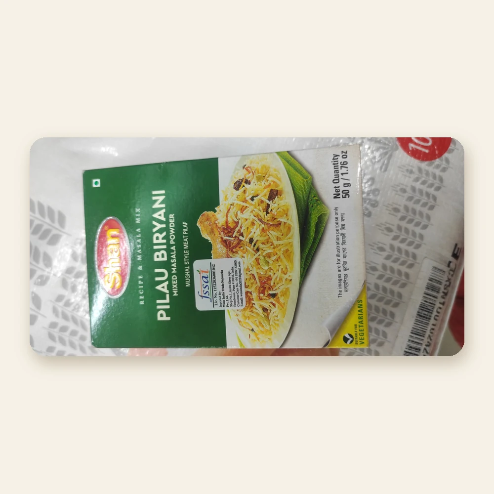 Shan Pilau Biryani Masala 50g